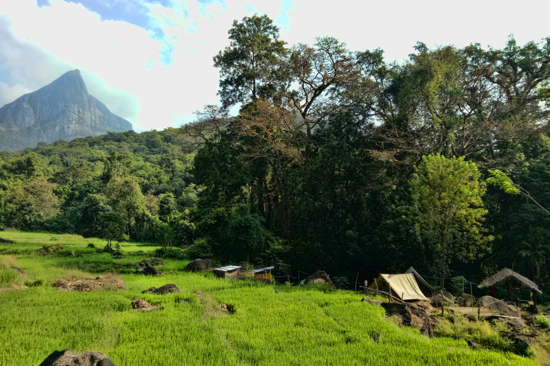 The landscape of Meemure village in Sri Lanka